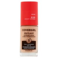 Covergirl Outlast 820 Creamy Natural 3-in-1 Liquid Foundation, SPF 18 Sunscreen, 1 fl oz