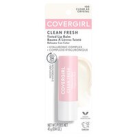 Covergirl Clean Fresh 100 Clear as Crystal Tinted Lip Balm +Hyaluronic Acid, 0.14 oz