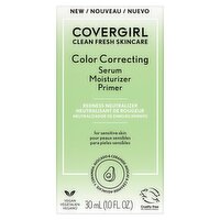 Covergirl Clean Fresh Skincare Color Correcting Serum Moisturizer Primer, 1.0 fl oz