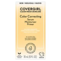 Covergirl Clean Fresh Skincare Color Correcting Serum Moisturizer Primer, 1.0 fl oz