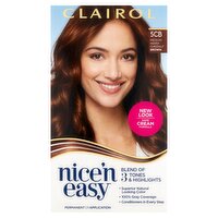 Clairol Nice'n Easy 5CB Medium Warm Chestnut Brown Permanent Haircolor, 1 application