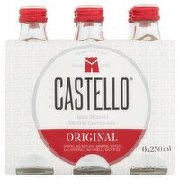 Agua Castello Original Sparkling Natural Mineral Water, 6 count, 8.45 fl oz