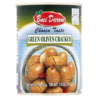 Bnei Darom Cracked Green Olives, 19.7 oz