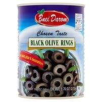 Bnei Darom Black Olive Rings, 19.75 oz