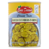Bnei Darom Chosen Taste Sliced Cucumbers in Brine, 19.8 oz
