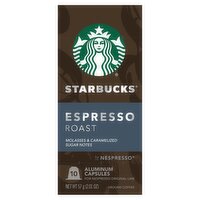 Starbucks by Nespresso Espresso Dark Roast Ground Coffee Capsules, 10 count, 2.01 oz