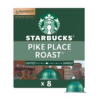 Starbucks Pike Place Roast Medium Roast Ground Coffee in Aluminum Capsules, 8 count, 3.52 oz