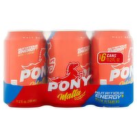 Pony Non-Alcoholic Malt Beverage, 6 count, 11.2 fl oz