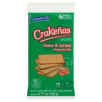 Colombina Crakeñas Honey & Cereals Crackers, 6 count, 6.77 oz