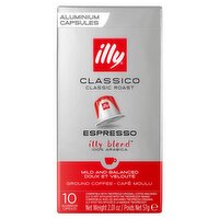 illy Classic Roast Espresso Ground Coffee in Aluminium Capsules, 10 count, 2.01 oz