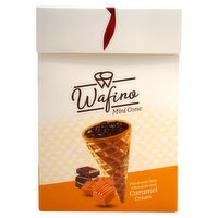 Wafino Filled with Milk Chocolate and Caramel Cream Mini Cone, 18 count, 6.35 oz
