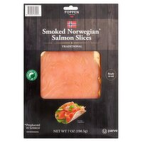 Foppen Traditional Smoked Norwegian Salmon Slices, 7 oz