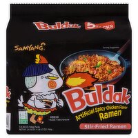 Samyang Buldak Spicy Chicken Flavor Stir-Fried Ramen, 4.94 oz, 5 count