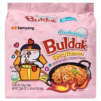 Samyang Buldak Carbonara Spicy Chicken Flavor Ramen, 4.58 oz, 5 count