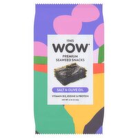 Wow Salt & Olive Oil Premium Seaweed Snacks, 0.18 oz