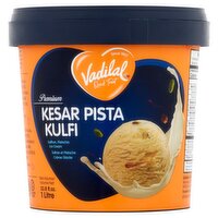 Vadilal Premium Kesar Pista Kulfi Saffron, Pistachio Ice Cream, 33.8 fl oz
