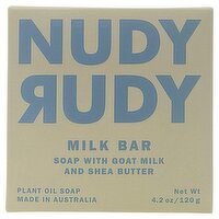 Nudy Rudy Milk Bar Plant Oil Soap, 4.2 oz, 4.2 Ounce