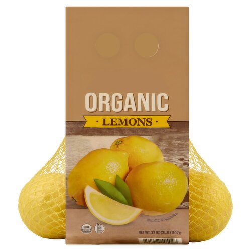 Fresh Organic Lemons, 2 lb bag