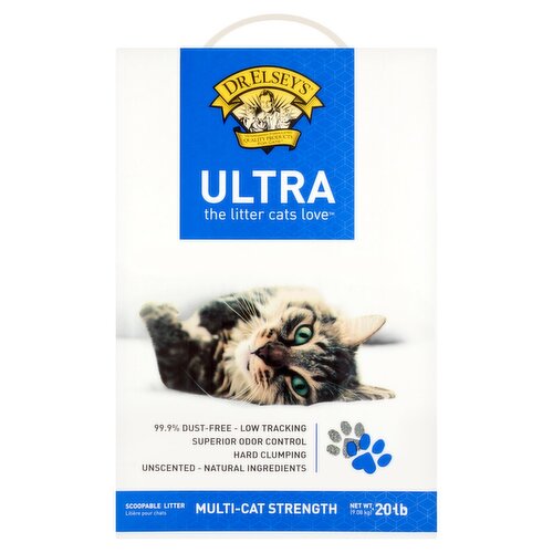 Dr. Elsey's Precious Cat Ultra Unscented Clumping Clay Litter – 20lb Box
