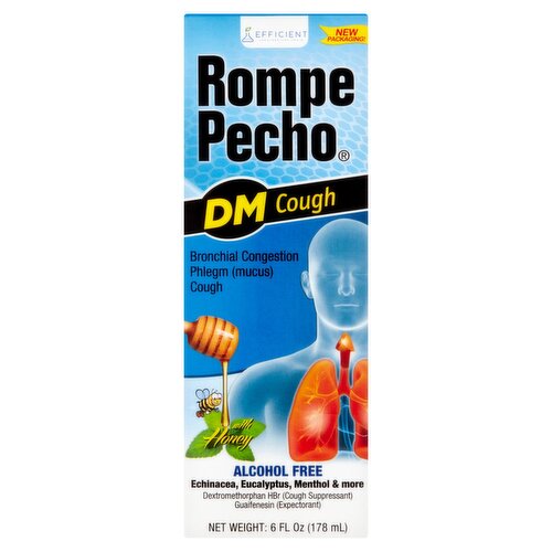 Efficient Rompe Pecho DM Cough Liquid with Honey , 6 fl oz