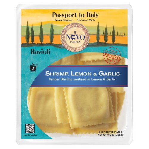 Nuovo Pasta Shrimp, Lemon & Garlic Ravioli, 9 oz