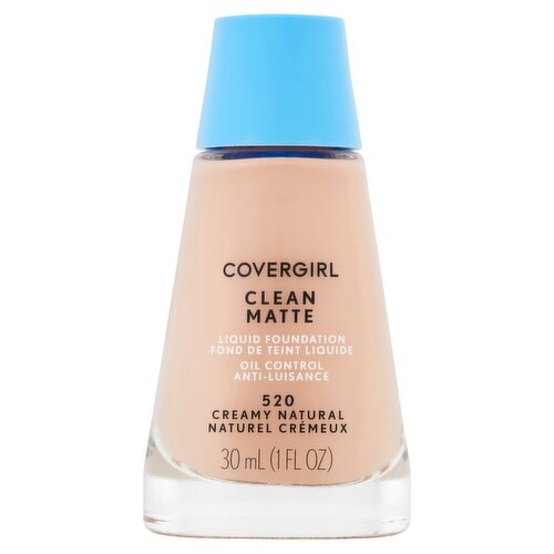 Covergirl Clean Matte 520 Creamy Natural Liquid Foundation, 1 fl oz