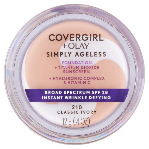 Covergirl + Olay Simply Ageless 210 Classic Ivory Foundation, .4 oz