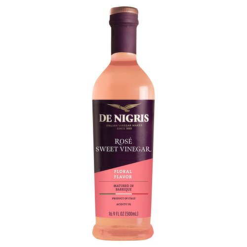 De Nigris Floral Flavor Rosé Sweet Vinegar, 16.9 fl oz