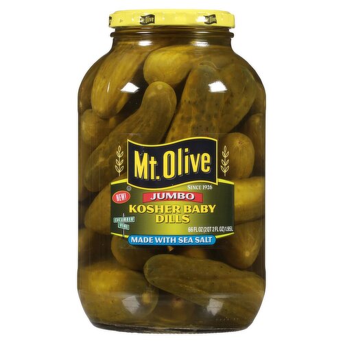 Mt. Olive Jumbo Kosher Baby Dills, 66 fl oz