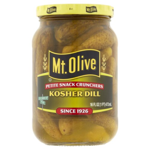 Mt. Olive Petite Snack Crunchers Kosher Dill Pickles, 16 fl oz