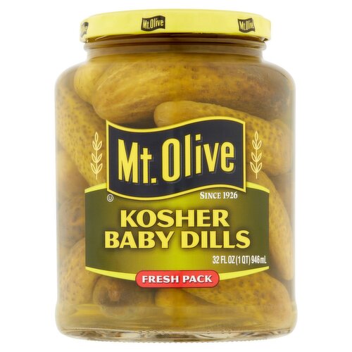 Mt. Olive Kosher Baby Dills Fresh Pack, 32 fl oz