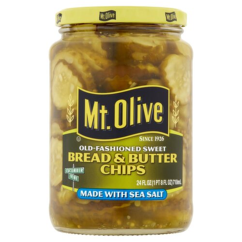 Mt. Olive Old-Fashioned Sweet Bread & Butter Chips, 24 fl oz