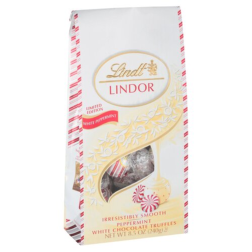 Lindt Lindor White Peppermint Chocolate Truffles Limited Edition, 8.5 oz