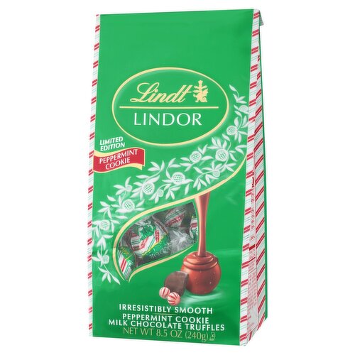 Lindt Lindor Peppermint Cookie Milk Chocolate Truffles Limited Edition, 8.5 oz