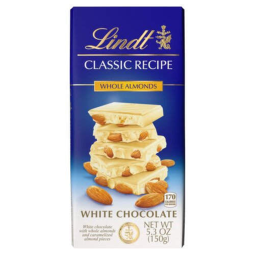 Lindt Classic Recipe Whole Almonds White Chocolate, 5.3 oz