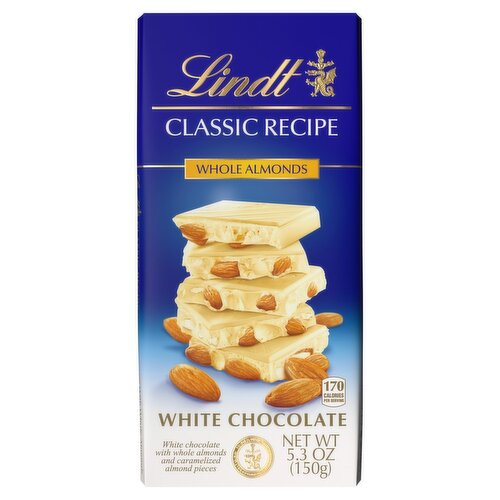 Lindt Classic Recipe Whole Almonds White Chocolate, 5.3 oz