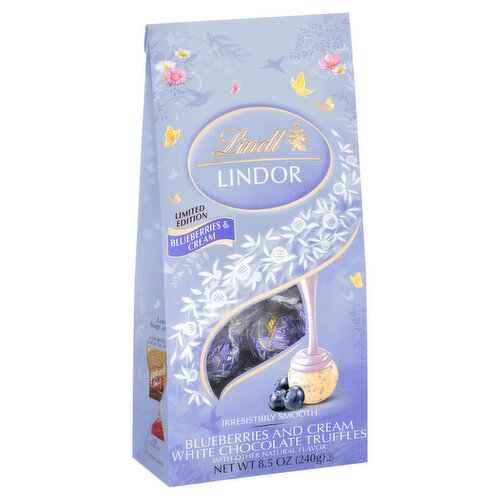 Lindt Lindor Blueberries and Cream White Chocolate Truffles, 8.5 oz