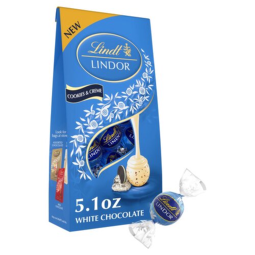 Lindt Lindor Cookies & Creme White Chocolate Truffles, 5.1 oz