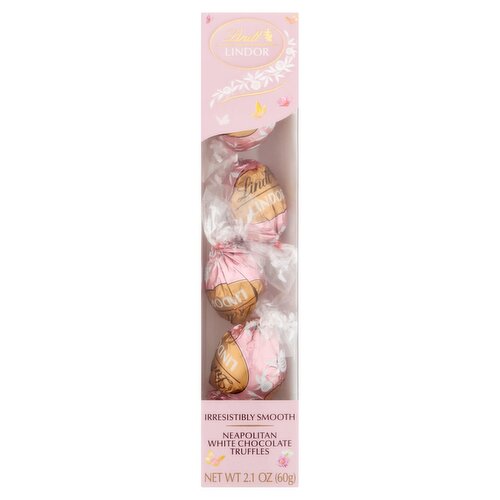 Lindt Lindor Neapolitan White Chocolate Truffles, 2.1 oz