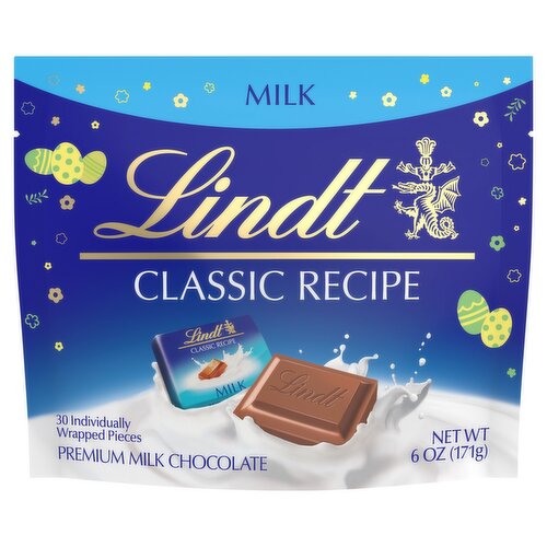 Lindt Classic Recipe Premium Milk Chocolate, 30 count, 6 oz