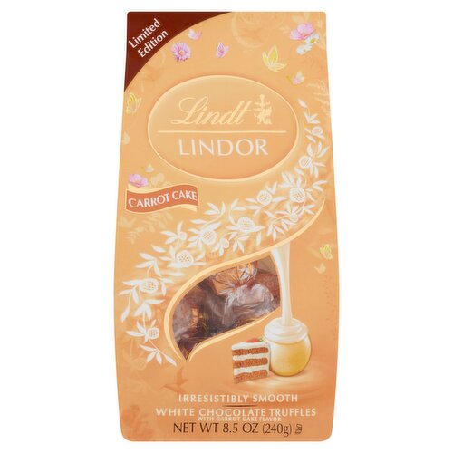 Lindt Lindor White Chocolate Truffles with Carrot Cake Flavor Limited Edition, 8.5 oz