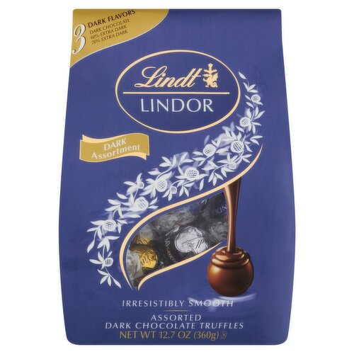 Lindt Lindor Assorted Dark Chocolate Truffles, 12.7 oz