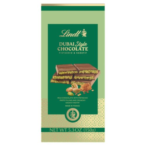 Lindt Pistachio & Kadayif Dubai Style Chocolate, 5.3 oz