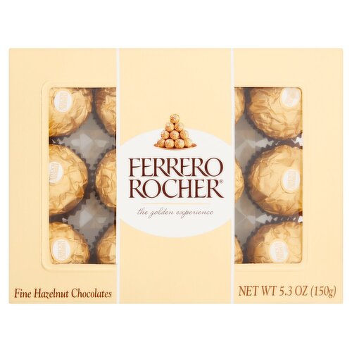 Ferrero Rocher Fine Hazelnut Chocolates, 5.3 oz