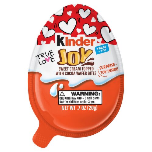 Kinder Joy Treat + Toy Sweet Cream Topped with Cocoa Wafer Bites, .7 oz