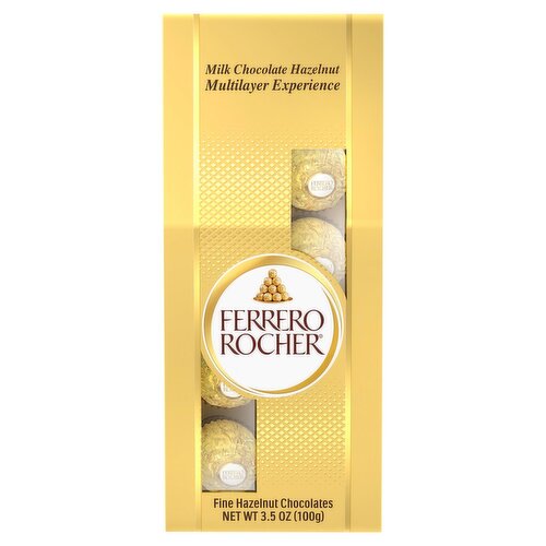 Ferrero Rocher Fine Hazelnut Chocolates, 3.5 oz