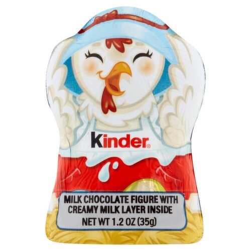 Kinder Milk Chocolate Figure with Creamy Milk Layer Inside, 1.2 oz