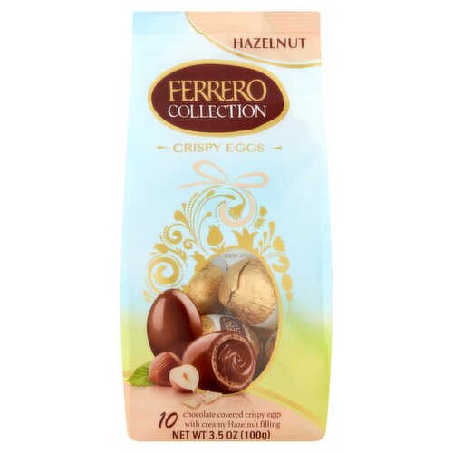 Ferrero Collection Chocolate Covered Crispy Eggs with Hazelnut Filling, 10 count, 3.5 oz