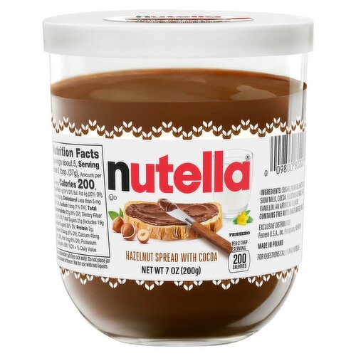 Nutella Hazelnut Spread with Cocoa, 7 oz