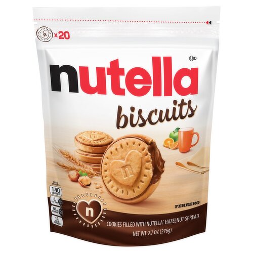 Ferrero Nutella Cookies Filled with Nutella Hazelnut Spread Biscuits, 20 count, 9.7 oz